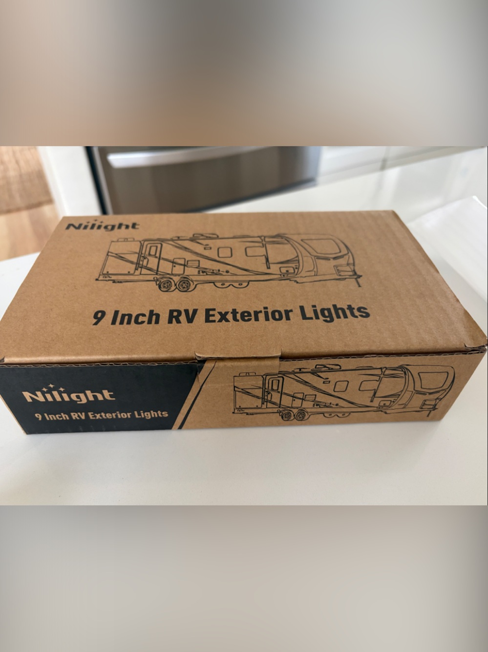 9-Inch RV Exterior Lights - Brown